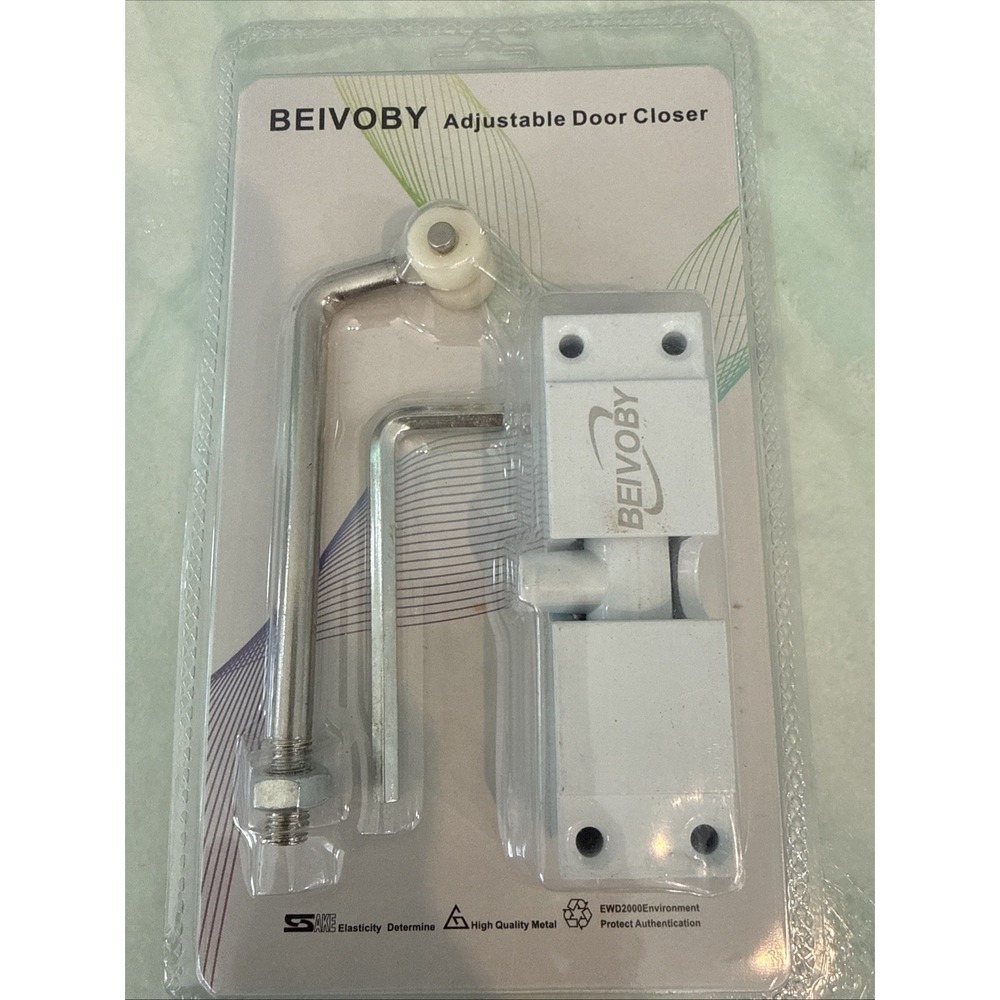 Beivoby Adjustable Door Closer White Commercial Residential Hardware 88lb Load
